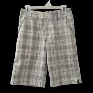 QuikSilver Youth Boy's Skateboard Plaid Shorts - Boy's Size 7